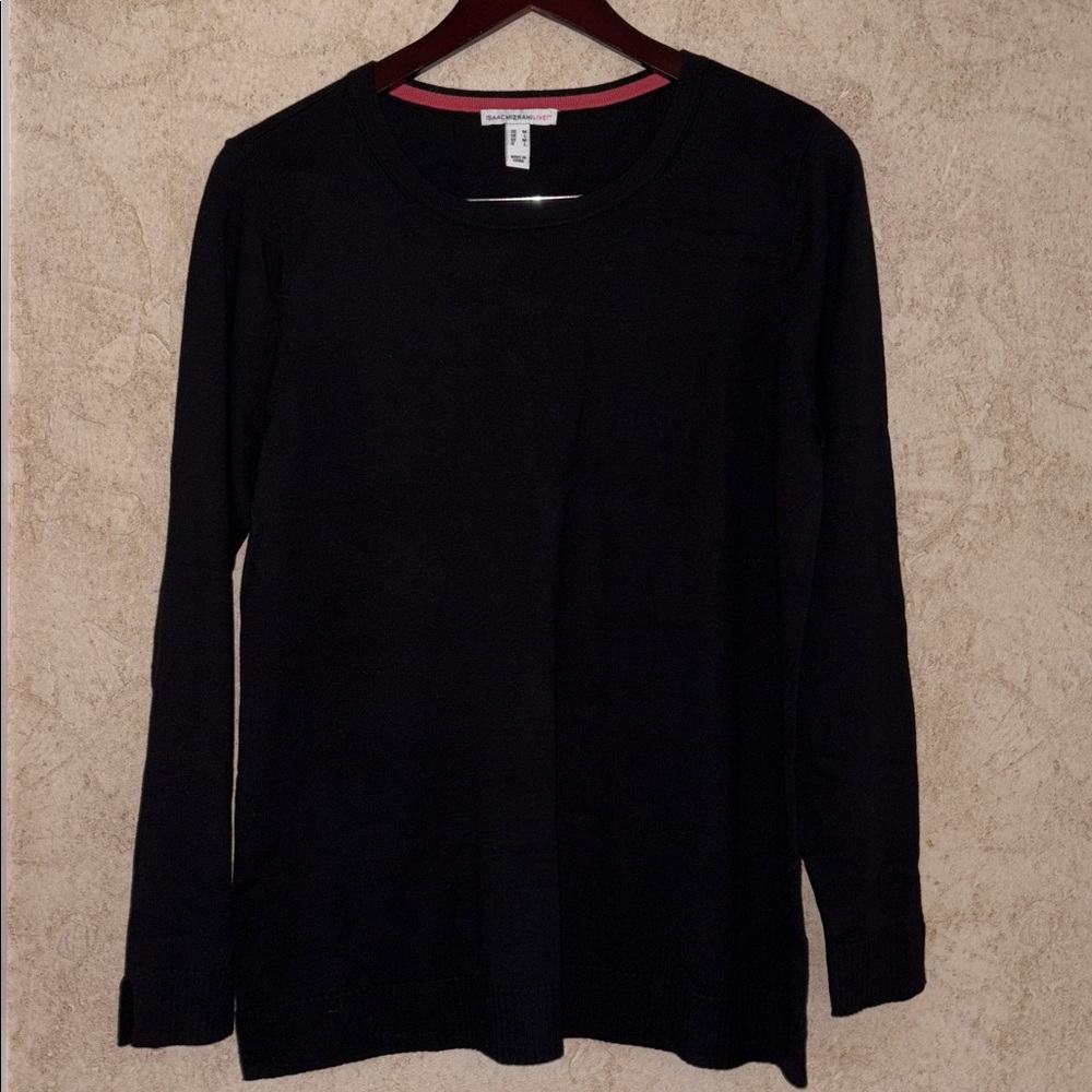 🆕 Isaac Mizrahi Live! Black Long Sleeve Top - Picture 3 of 6